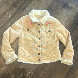 Gap Kids Corduroy Sherpa Cropped Jacket